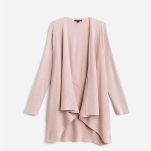 41 Hawthorn Says Multi Ribbed Open Cardigan Size 2X light pink